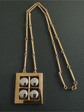Vintage Artistry modernist pendant necklace. Amway. 1980’s